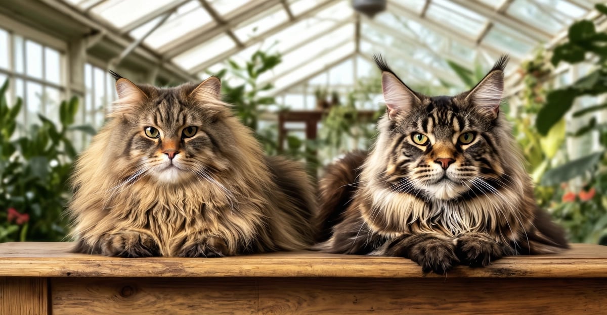 Norwegische Waldkatze vs Maine Coon: Der ultimative Rassevergleich 2026